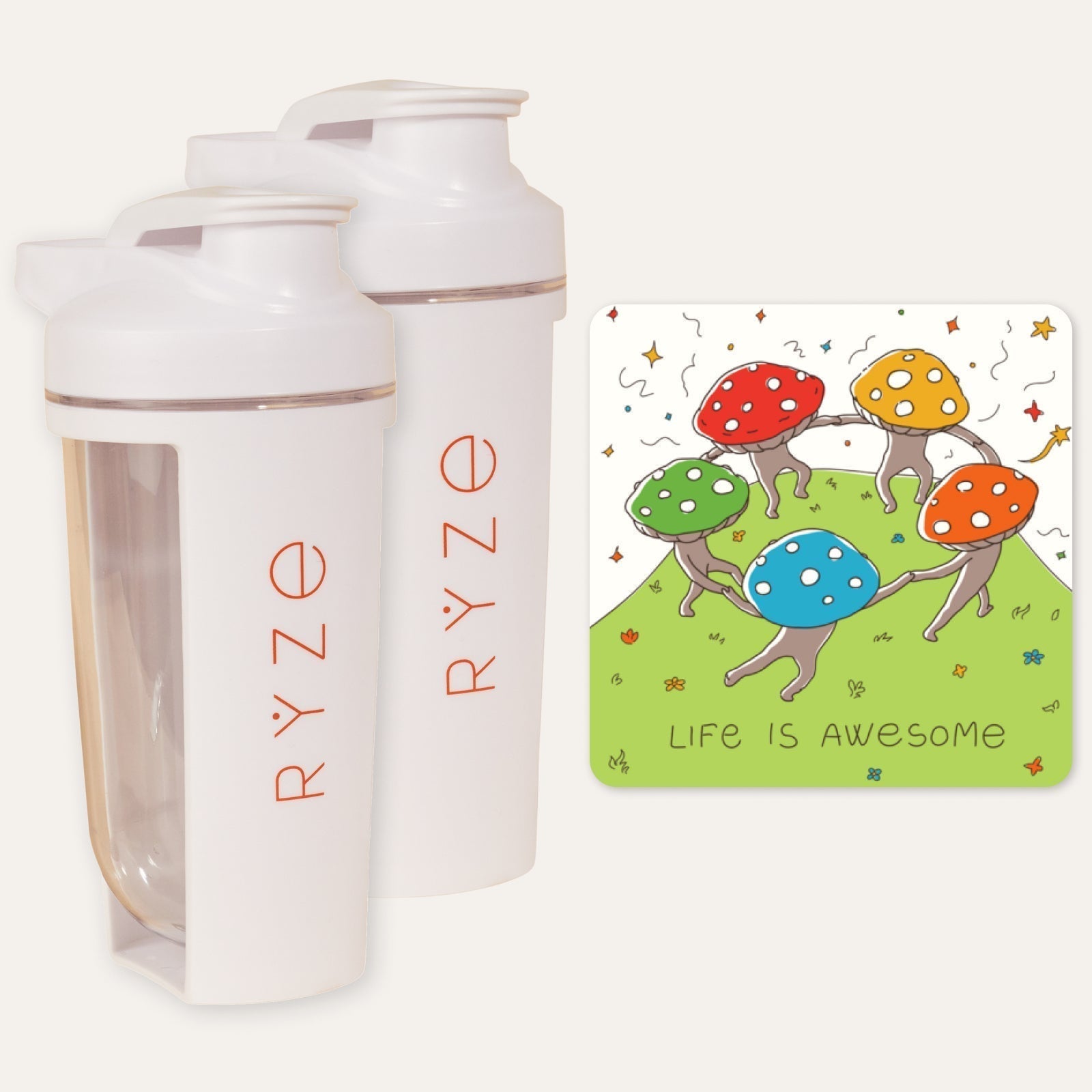 2 Shaker Bottles + FREE Gifts - Soft Pick