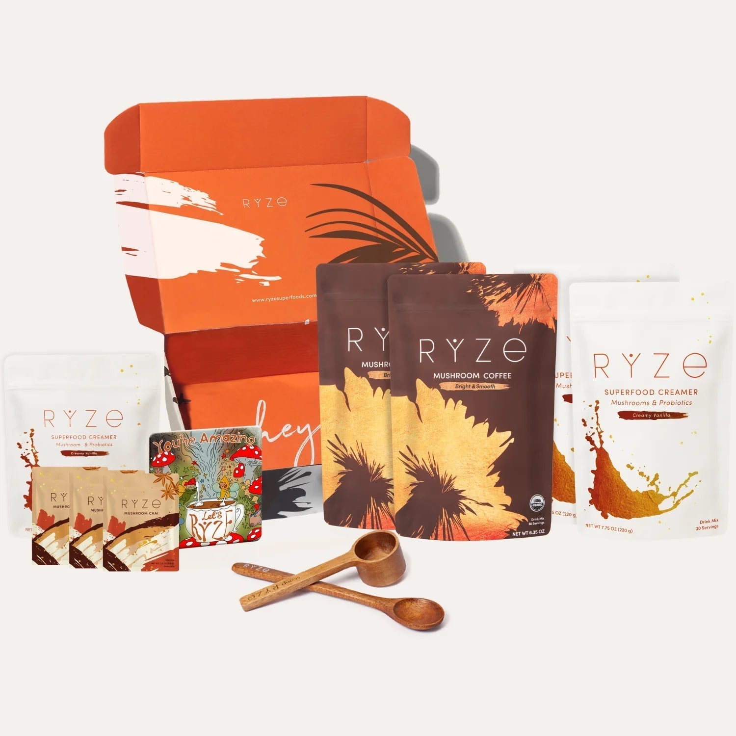 RYZE Lovers Gift Set: 2 Coffees + 2 Creamers - Daily Set