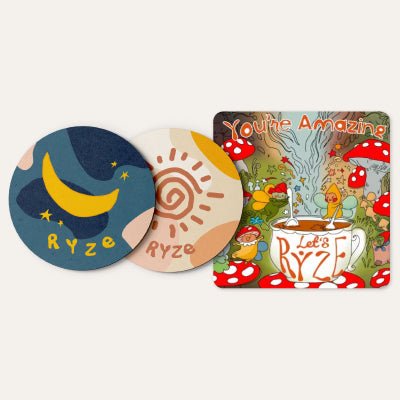 Coasters + Mushroom Magnet - Daily Pick